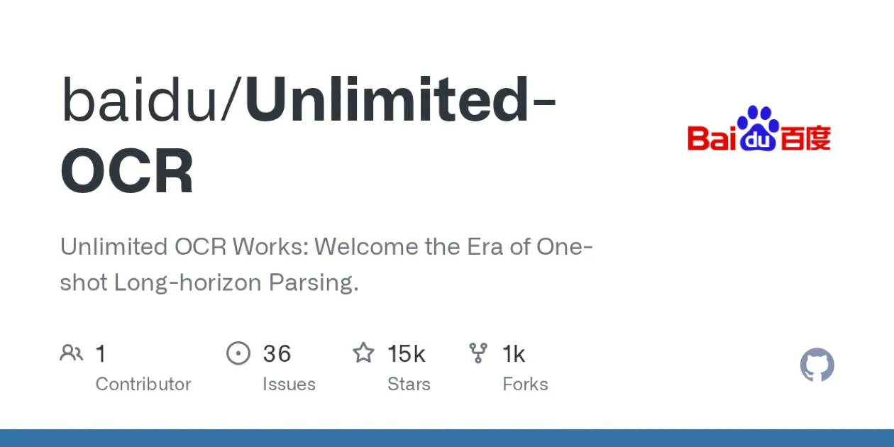 Baidu's 3B OCR Model Reads Entire Documents at Once — No Page Chunking Required