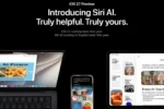 iOS 27 Preview banner showing Siri AI on iPhone iPad and Mac with the tagline Truly helpful Truly yours