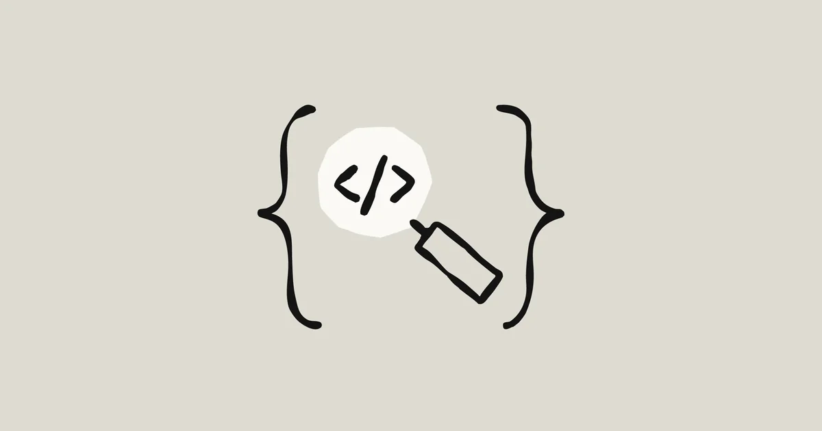 Anthropic Claude Platform agent observability artwork showing a magnifying glass over code brackets