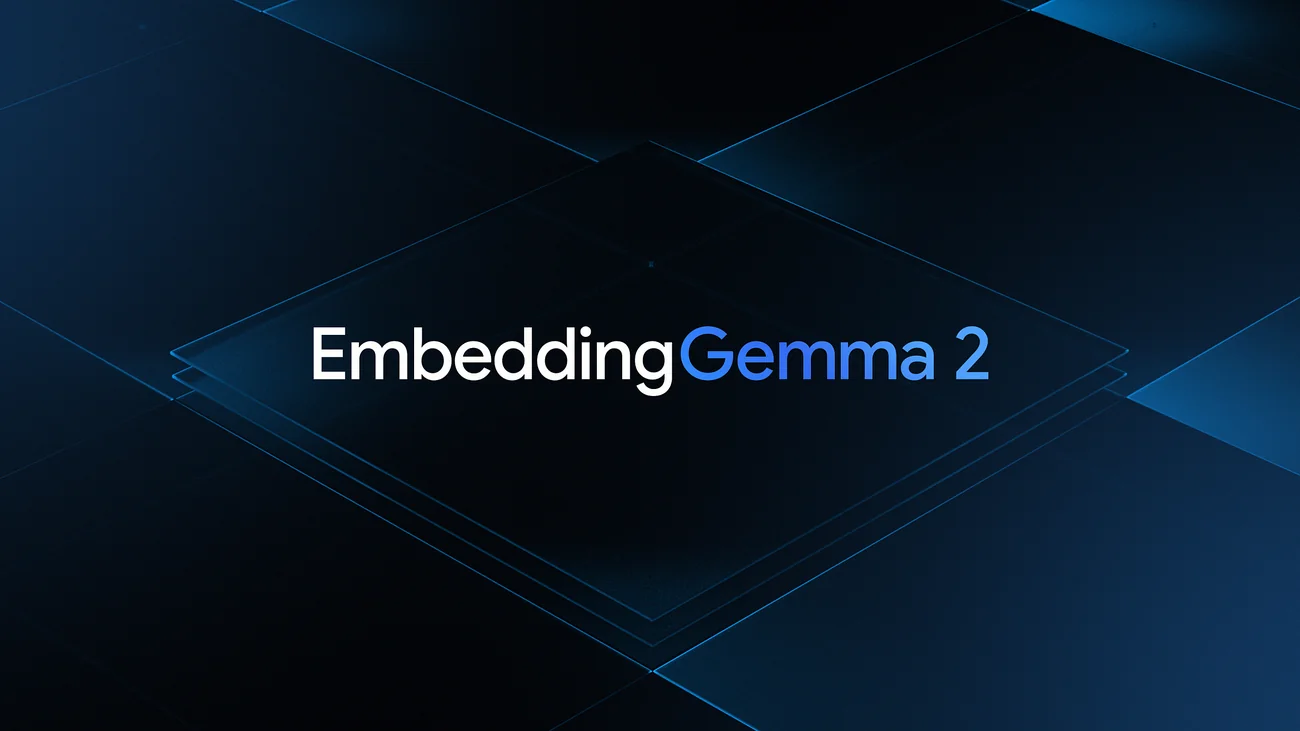EmbeddingGemma 2 multimodal embedding model banner from Google DeepMind