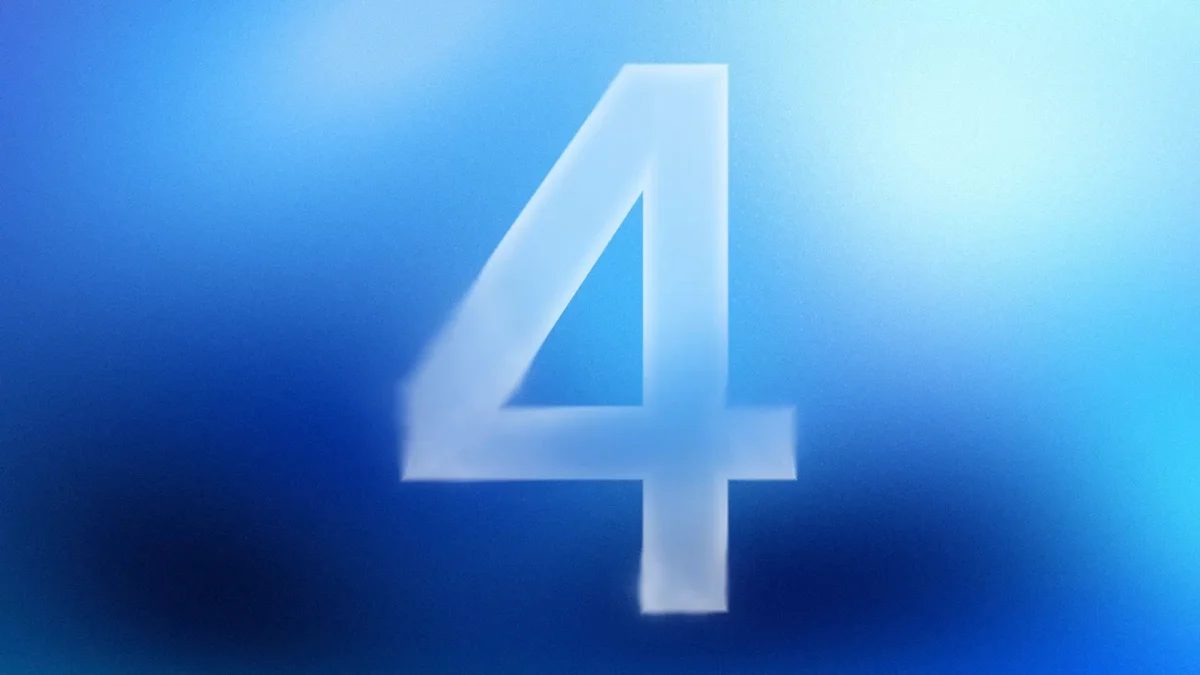 Google's official Gemini 4 Argon launch header showing a large number 4 on a blue gradient