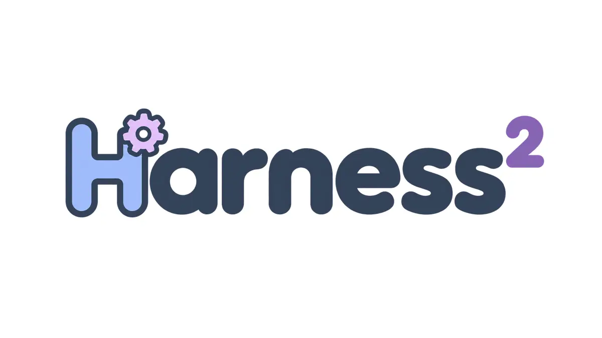 Harness2 official wordmark with a gear on the letter H, from the Google Research project page