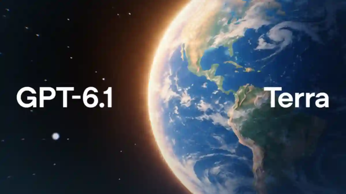 OpenAI GPT-6.1 Terra announcement artwork showing the Earth with the words GPT-6.1 Terra