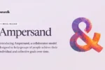 Official humans& Ampersand model release card with a painted violet and orange ampersand
