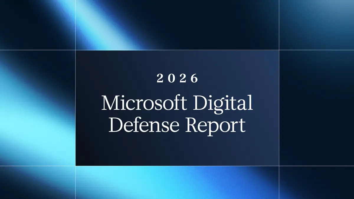 Cover art for the 2026 Microsoft Digital Defense Report from Microsoft Security