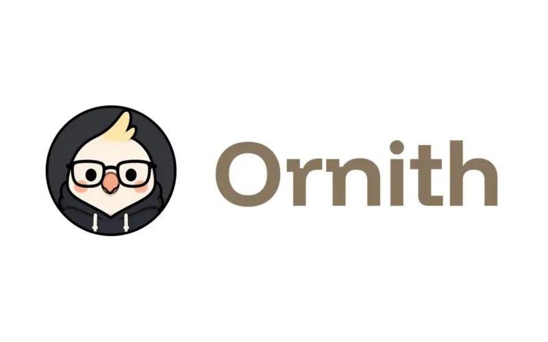 Official Ornith logo with the cartoon bird mascot in glasses and a hoodie
