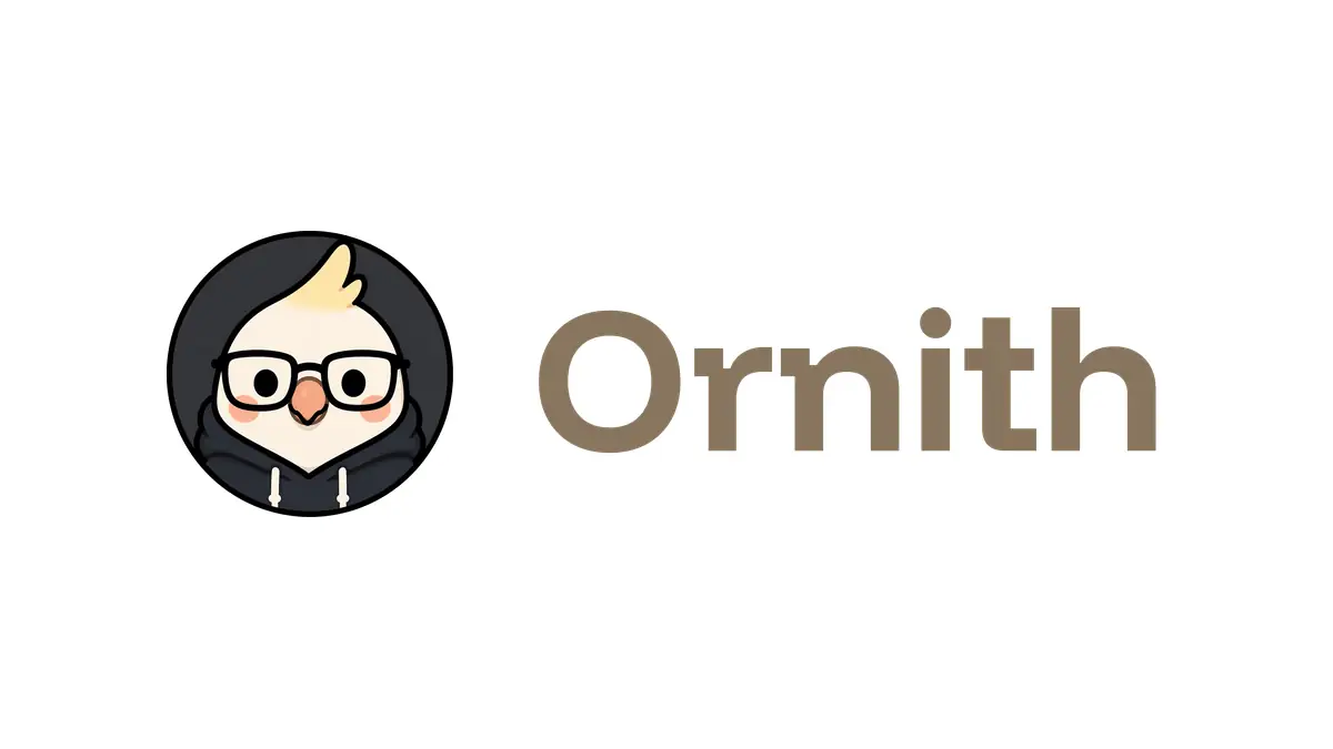 Official Ornith logo with the cartoon bird mascot in glasses and a hoodie