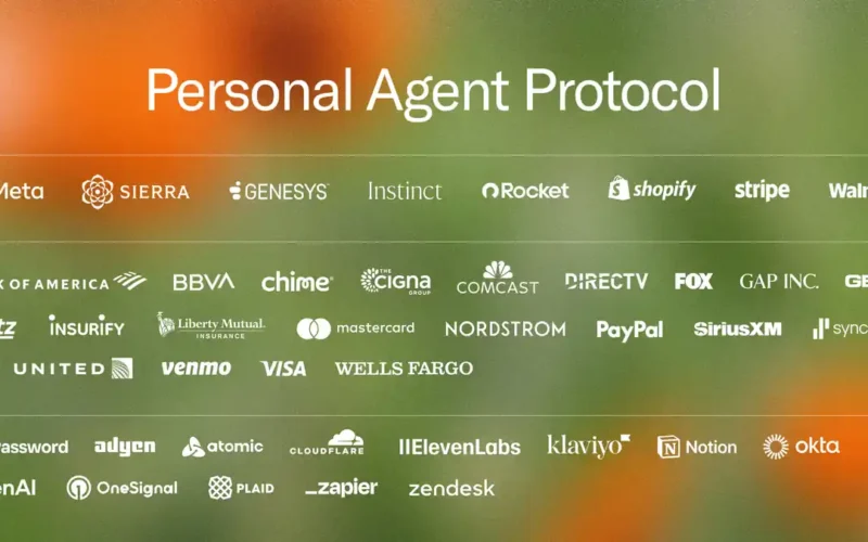 Personal Agent Protocol Poppy draft with Meta Sierra and design partner logos