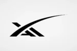 SpaceXAI logo, the xAI letters with the SpaceX swoosh, on a light gray background