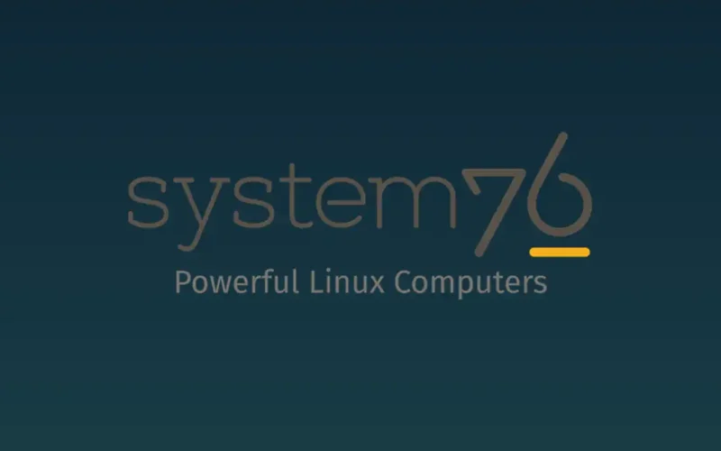 System76 logo with Powerful Linux Computers tagline, official brand mark used for COSMIC AI pull request policy coverage