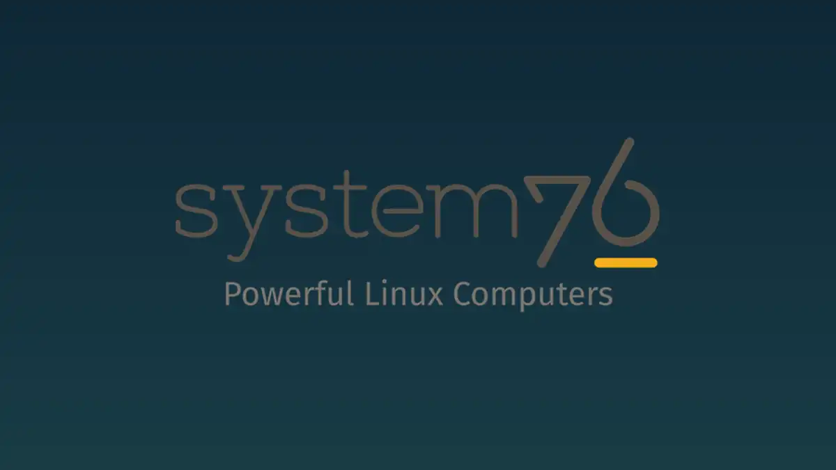 System76 logo with Powerful Linux Computers tagline, official brand mark used for COSMIC AI pull request policy coverage