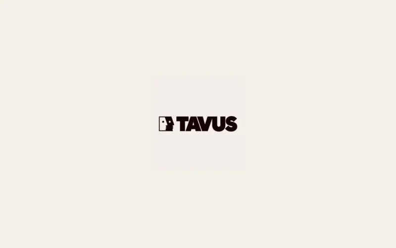 Tavus logo on cream background used for Griffin AI announcement coverage