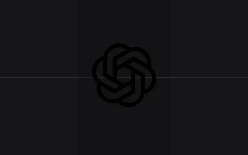 OpenAI blossom logo symbol on dark background