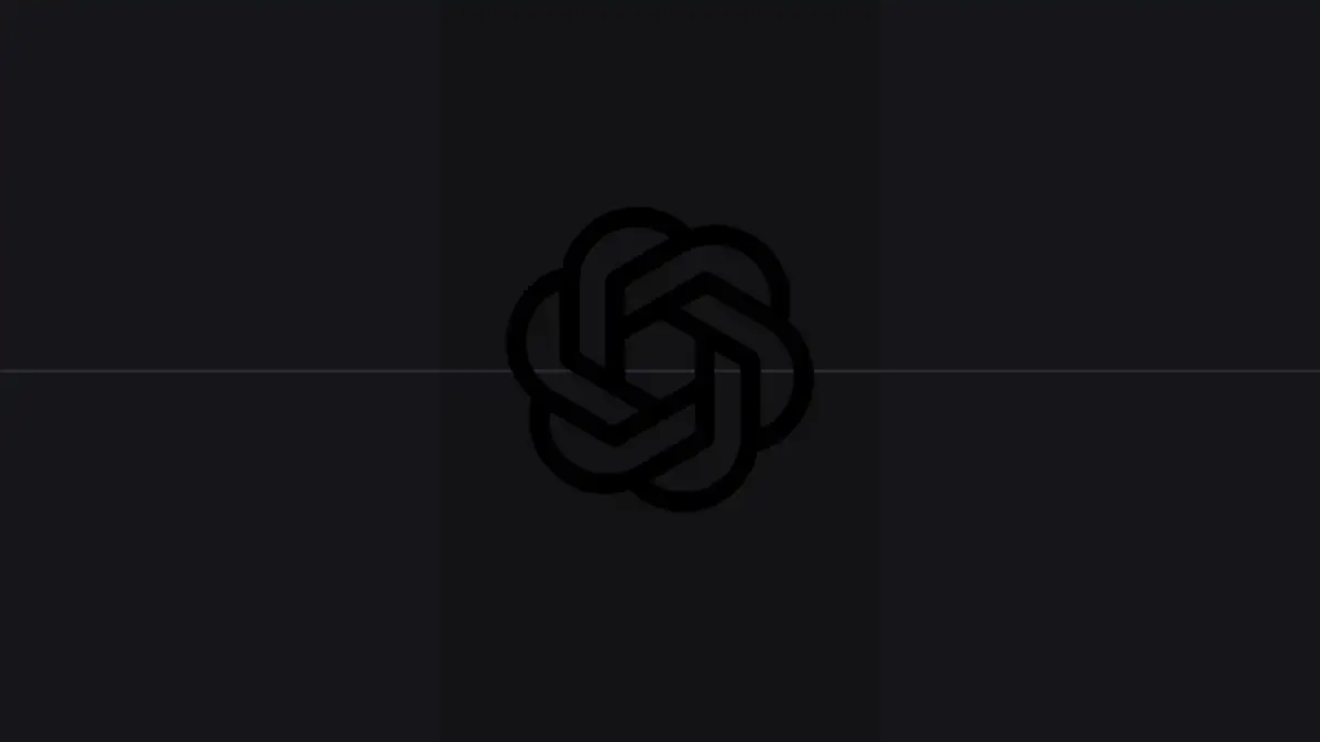 OpenAI blossom logo symbol on dark background